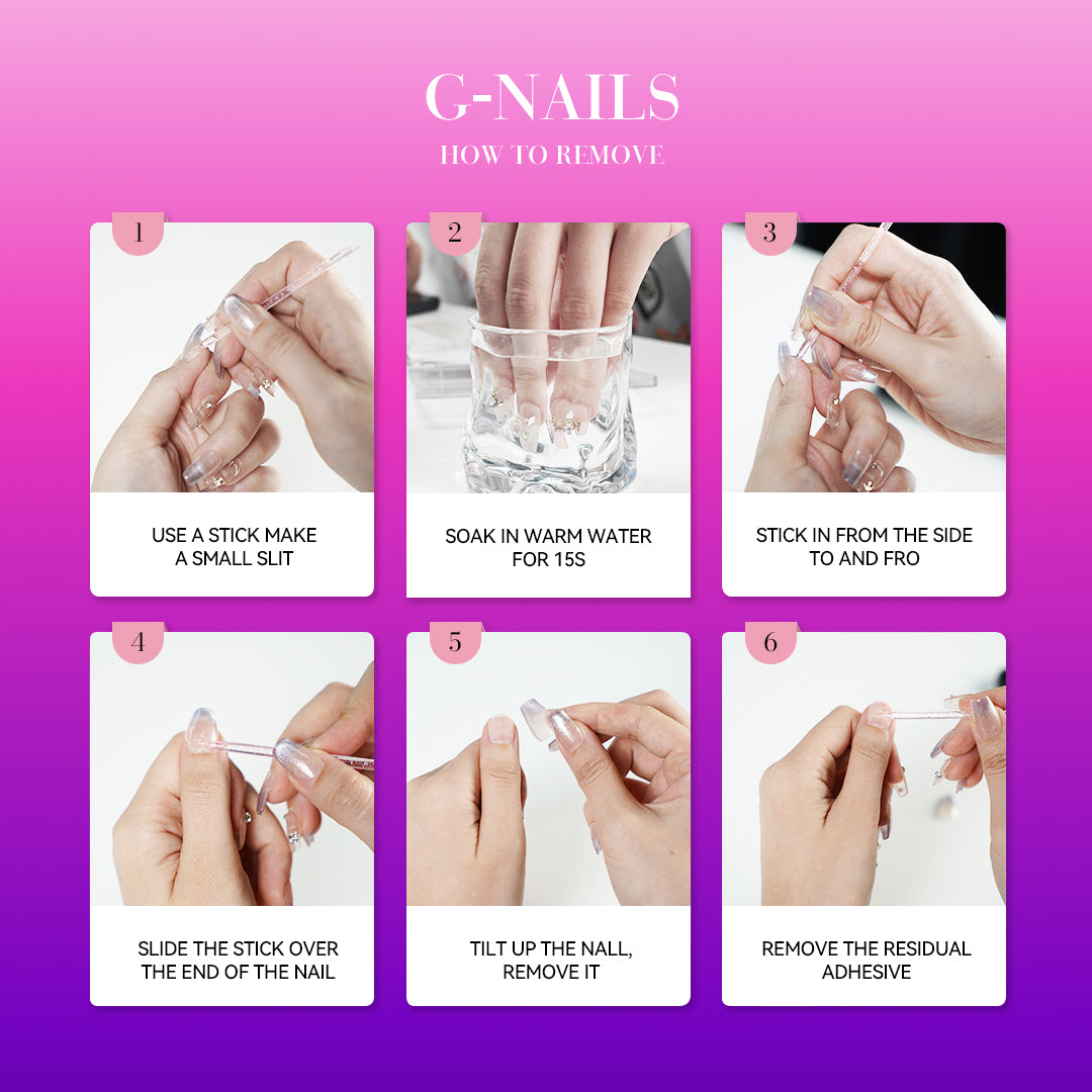 Guldana Mystery Box 10 pcs Handmade Press On Nails Reusable Acrylic Press Nails Elegant Nails