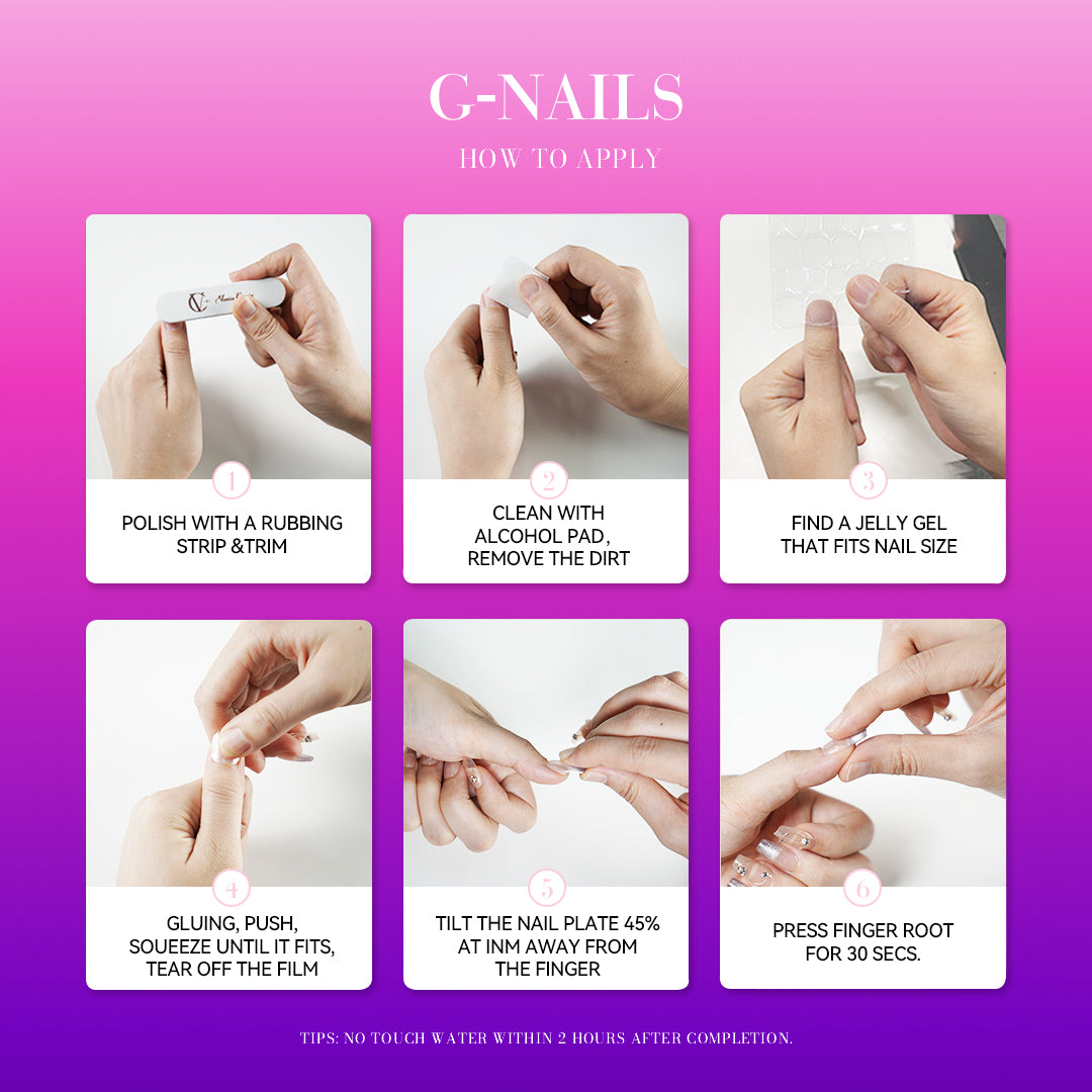 Guldana Mystery Box 10 pcs Handmade Press On Nails Reusable Acrylic Press Nails Elegant Nails